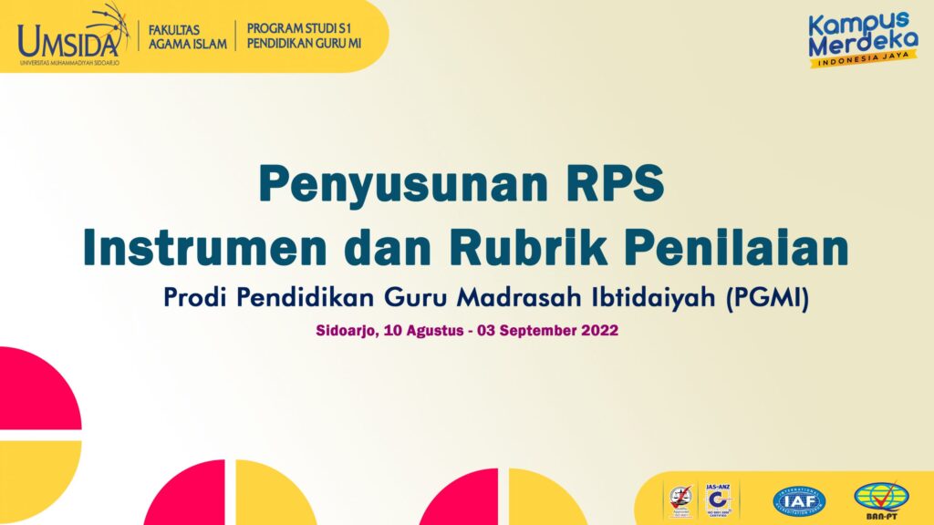 Begini Penyusunan RPS Instrumen Dan Rubrik Penilaian Di Prodi PGMI